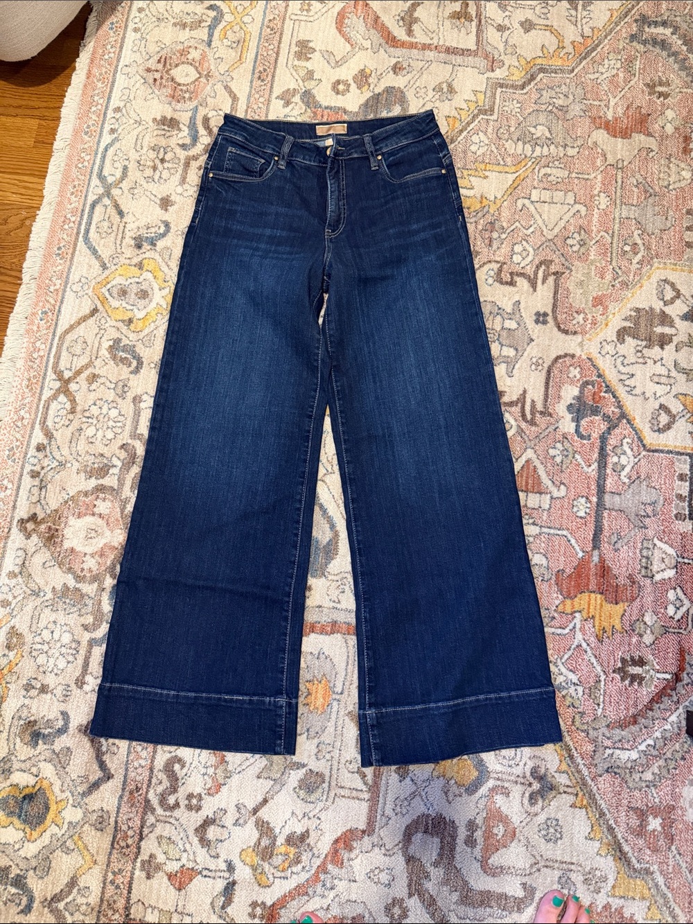 Kut from the Kloth Wide-Leg Jeans in Deep Indigo